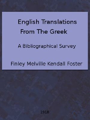 [Gutenberg 48950] • English Translations from the Greek: A Bibliographical Survey